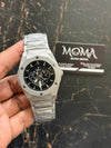 HBSKL Skeleton Diamond Cut Watch – Premium Silver Chronograph Edition