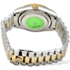 Luxury men's two-tone watch back with stainless steel and gold bracelet, model 16233