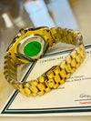 Luxury men's gold wristwatch with metal bracelet on certificate, Ministry of Mens Affair