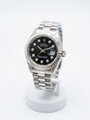 Luxury Datejust Style Watch – Premium Black Dial | Water Resistant | 1 Year Warranty